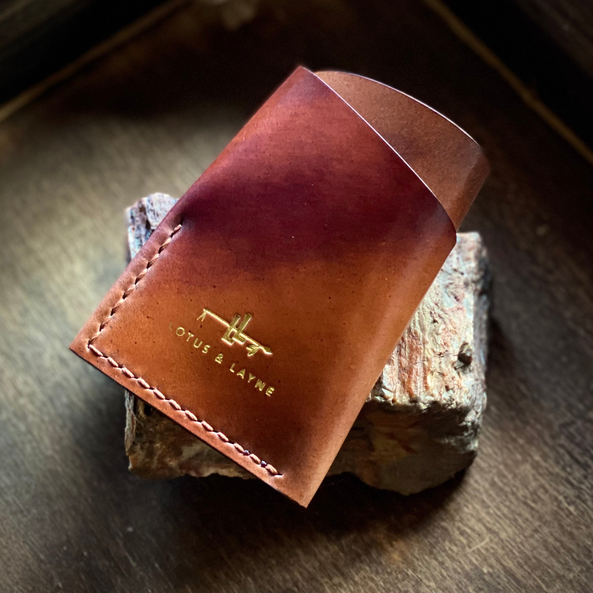 Canyon Wallet ~ Marbled Burgundy